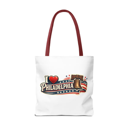 I  Philadelphia Liberty Bell Tote Bag — American Flag City Souvenir