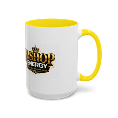 Bishop Energy Coffee Mug — Gold Crown Logo Accent Ceramic Mug (11/15oz)
