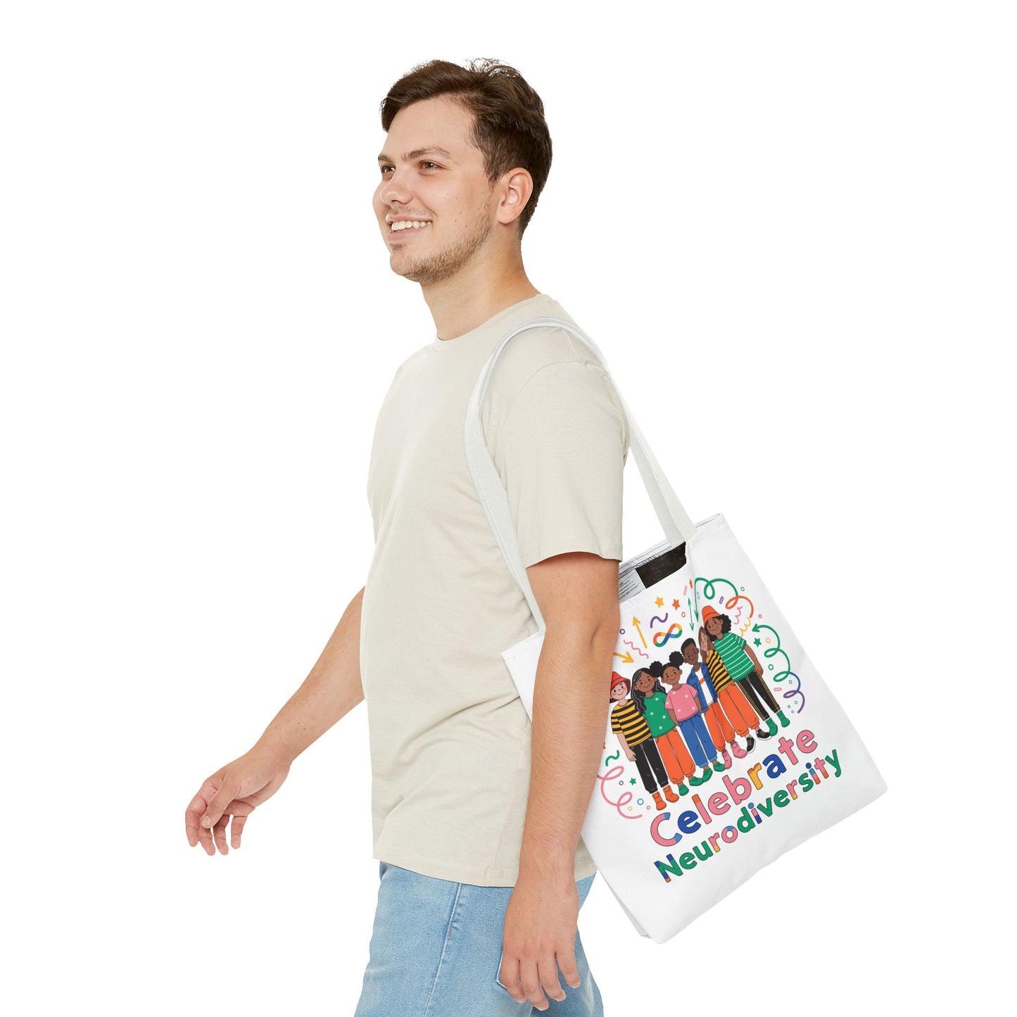 Celebrate Neurodiversity Tote Bag — Inclusive Pride Reusable Shopper