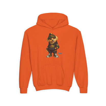 Kids Teddy Bear Hoodie — 'I Love My Culture' Streetwear Youth Sweatshirt