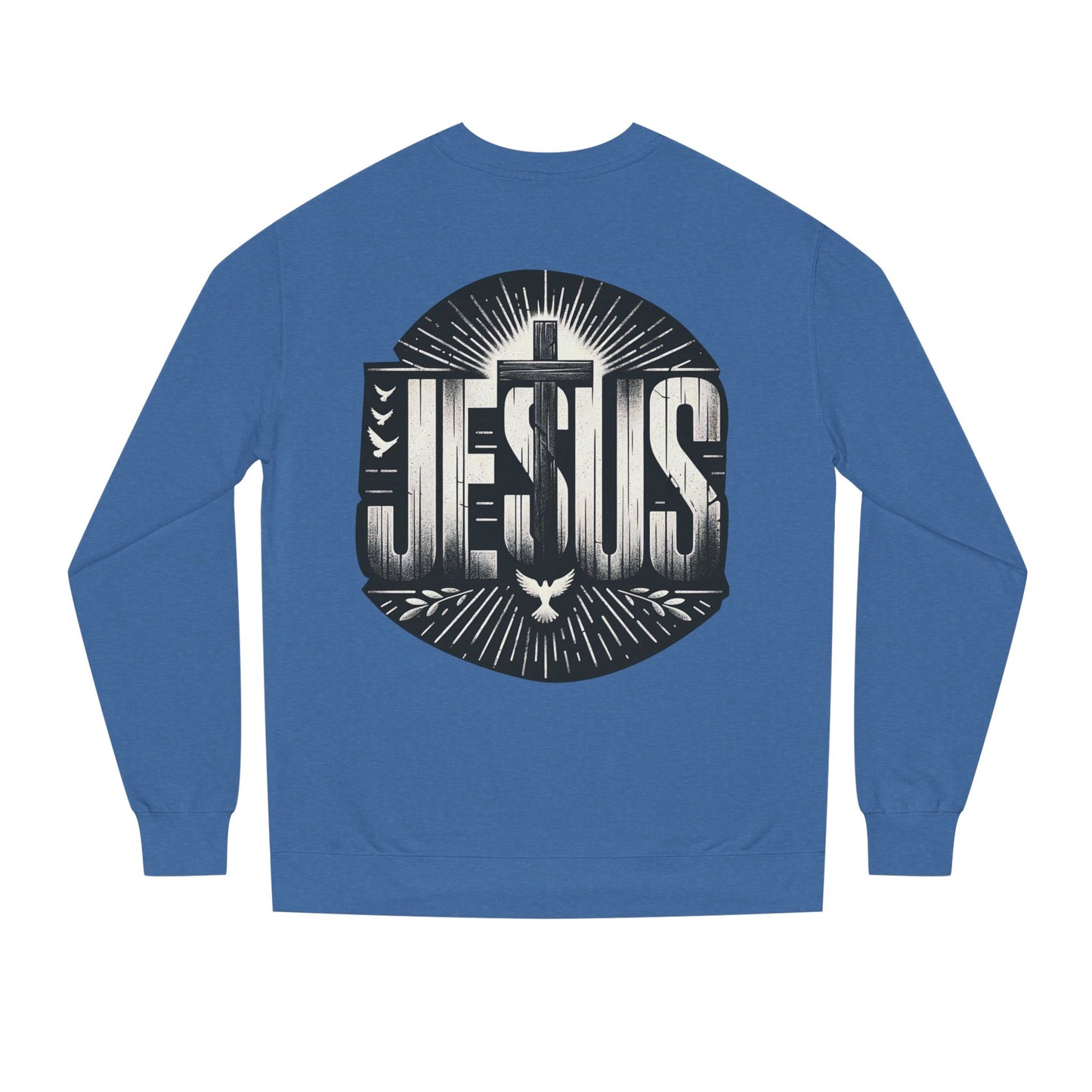 Jesus Graphic Sweatshirt — Vintage Cross & Dove Christian Crewneck