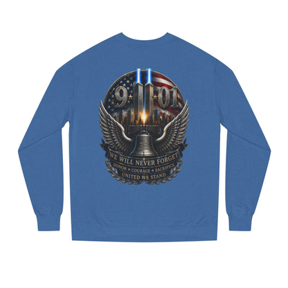 9/11 Memorial Sweatshirt — We Will Never Forget Tribute Crewneck