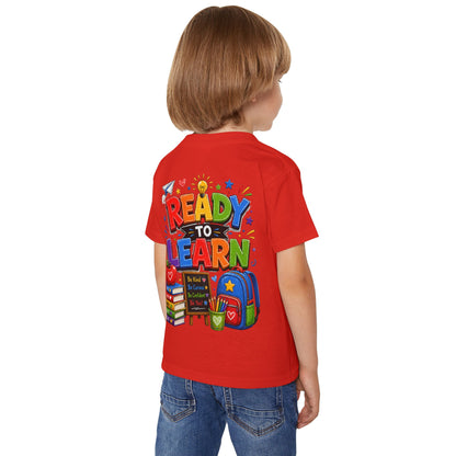 Toddler T-Shirt — "Ready to Learn" Colorful Back-to-School Design