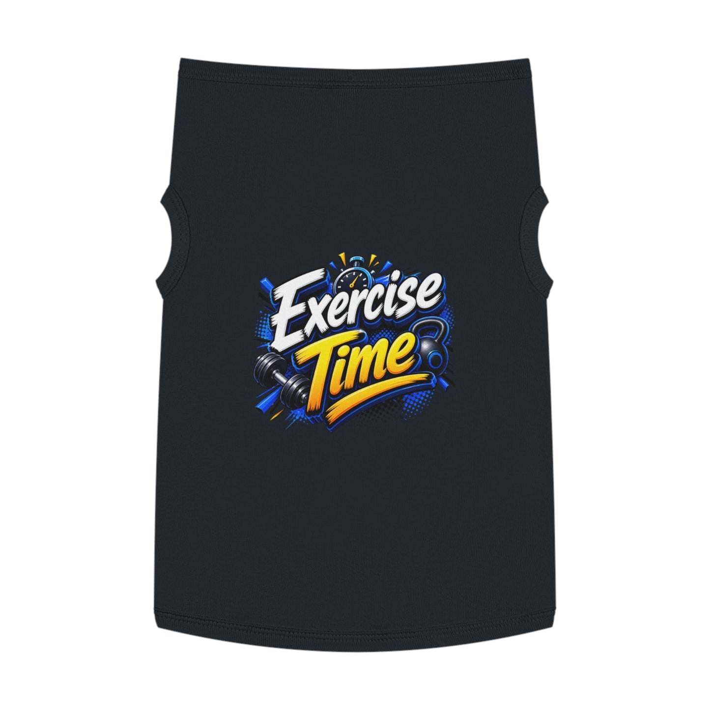 Exercise Time Pet Tank Top — Funny Workout Dog Shirt