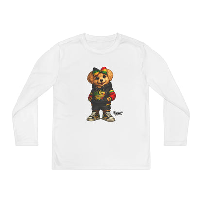 Youth Long Sleeve Tee — Rasta Bear 'Black History' Graphic