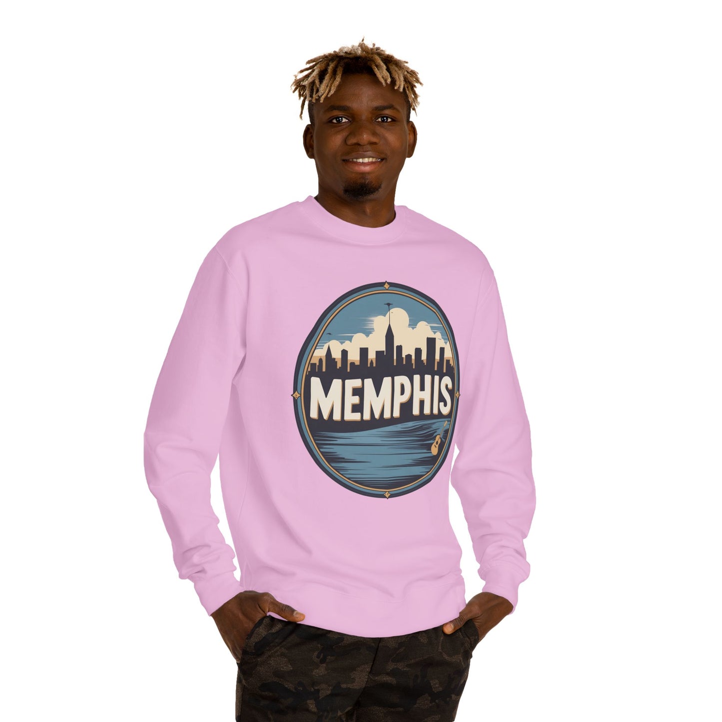 Memphis Skyline Crewneck Sweatshirt — Retro Cityscape Pullover