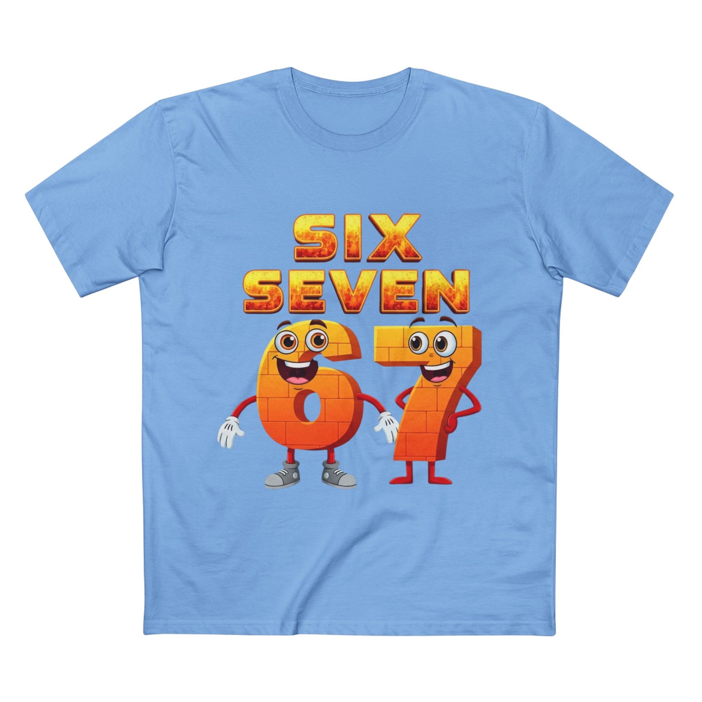 Six Seven 67 Cartoon Tee – Funny Number Graphic T-Shirt
