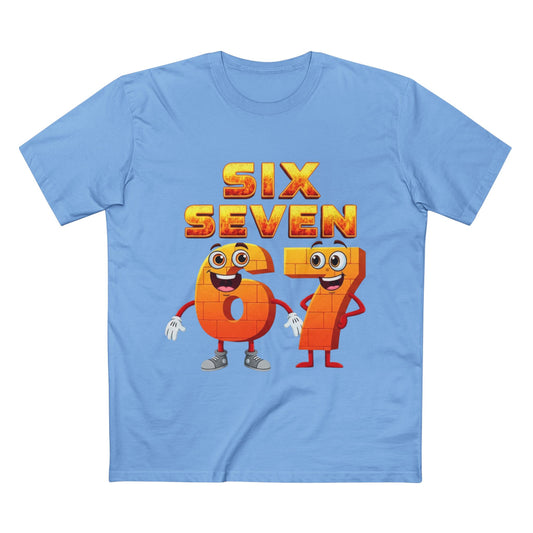 Six Seven 67 Cartoon Tee – Funny Number Graphic T-Shirt