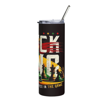 Chess Tumbler — "Black King" Stainless Steel 20oz Travel Cup
