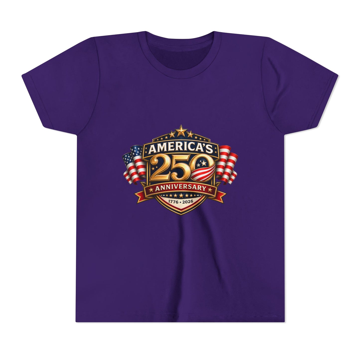 America's 250th Anniversary Youth Tee - Patriotic 1776–2026 Celebration Shirt