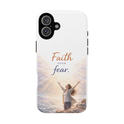 Faith Over Fear Phone Case — Inspirational Christian iPhone Cover
