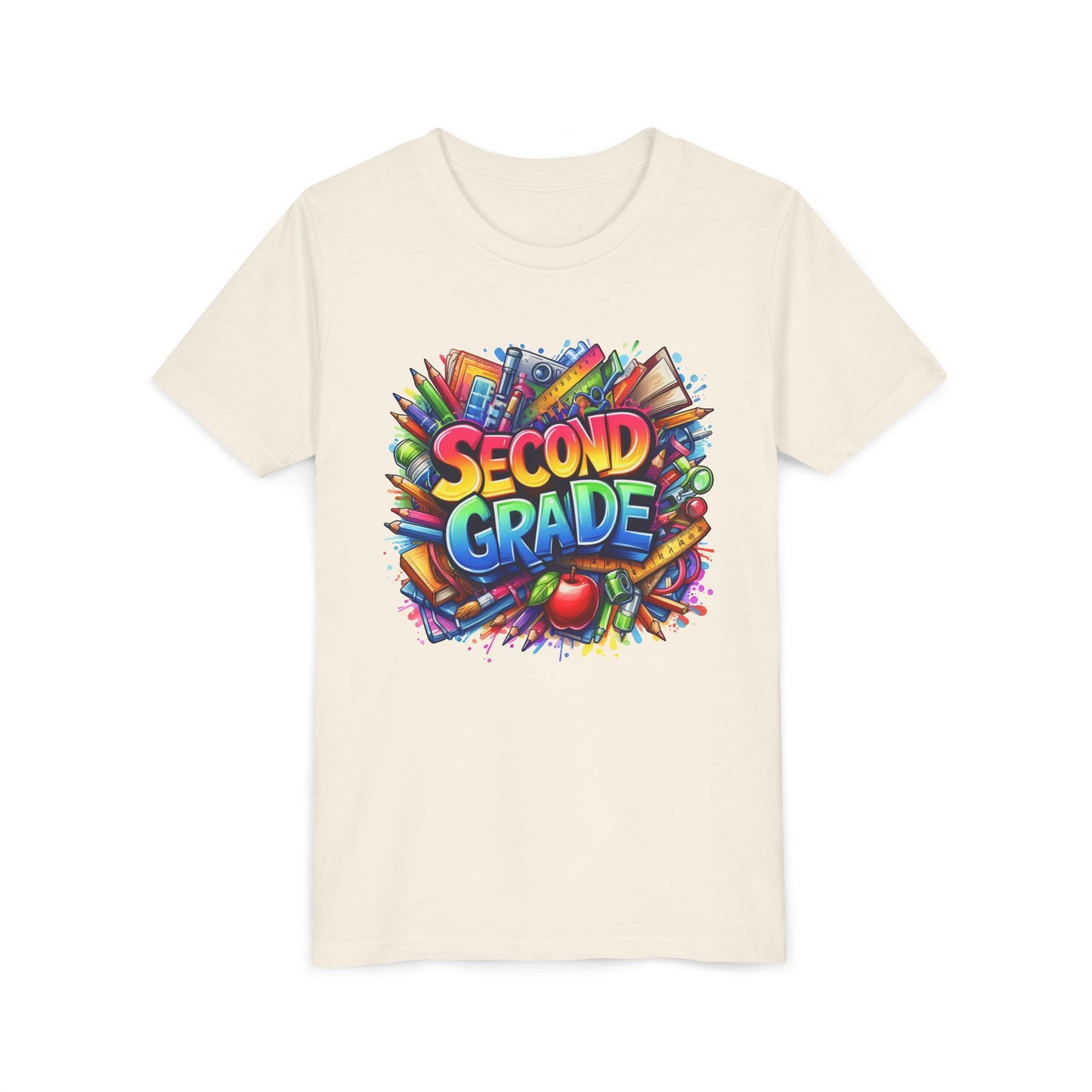Second Grade Youth Tee — Colorful Back-to-School Kids T-Shirt