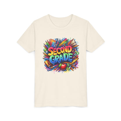Second Grade Youth Tee — Colorful Back-to-School Kids T-Shirt