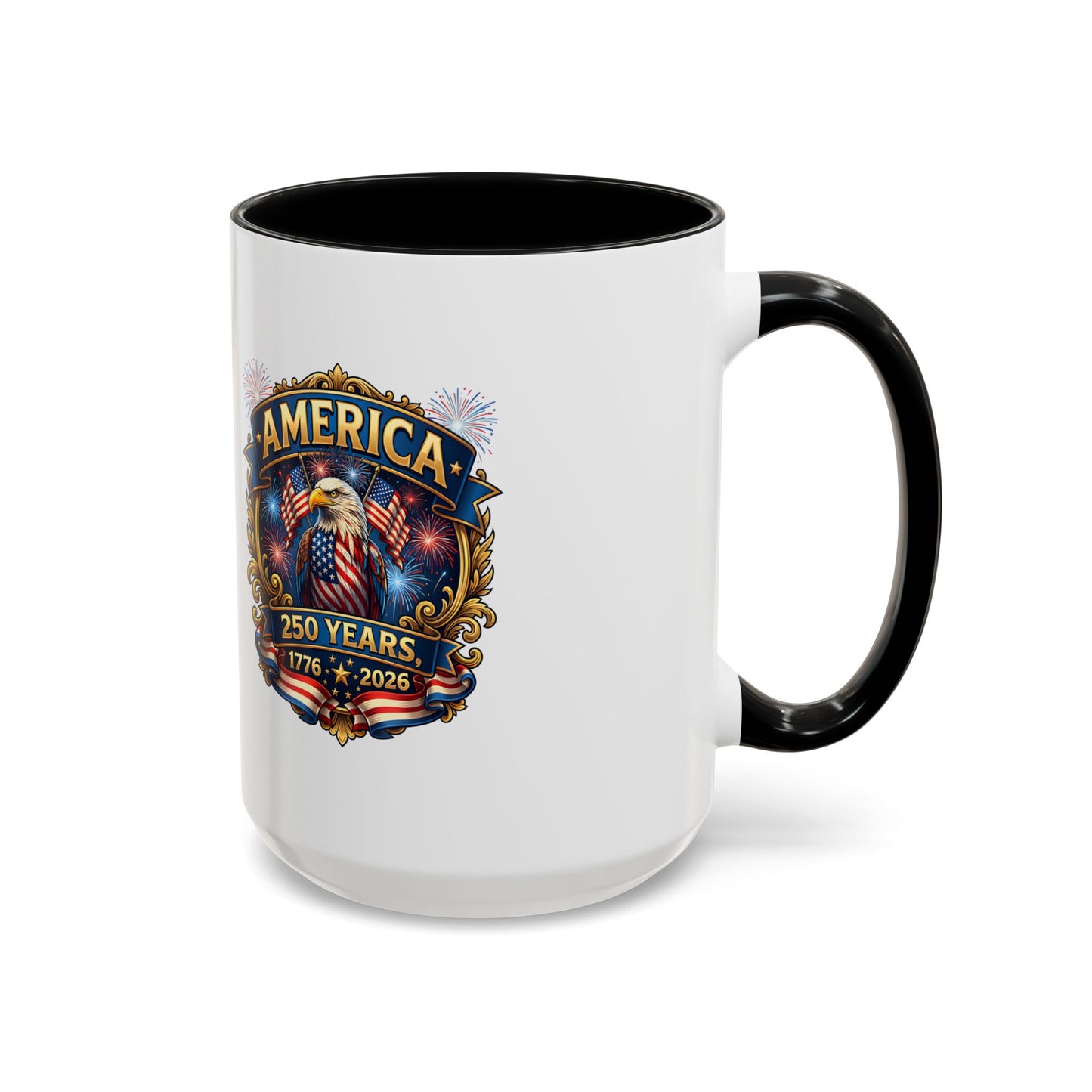 250th America Eagle Coffee Mug — Patriotic 1776–2026 Anniversary Accent Mug