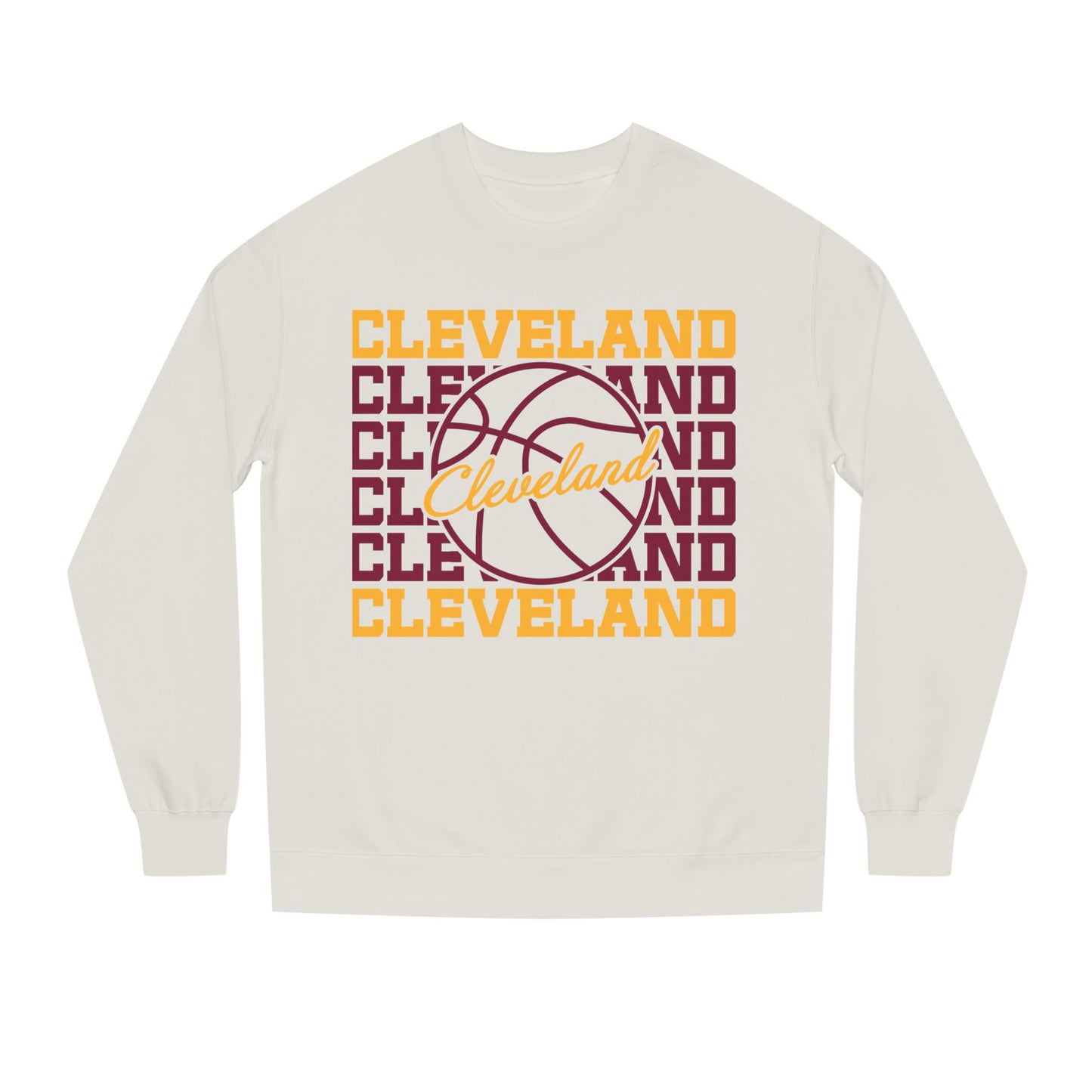 Cleveland Basketball Crewneck Sweatshirt – Retro Script Hoop Design