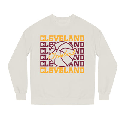 Cleveland Basketball Crewneck Sweatshirt – Retro Script Hoop Design