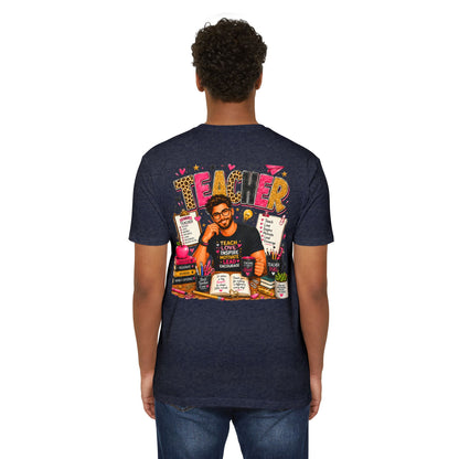 Teacher Appreciation T-Shirt — "Teach Love Inspire" Colorful Teacher Graphic Tee