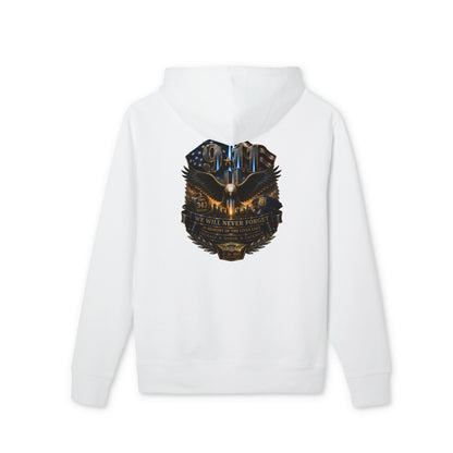 Eagle Shield Graphic Hoodie — 'You Never Walk Alone' Patriotic Bird Pullover