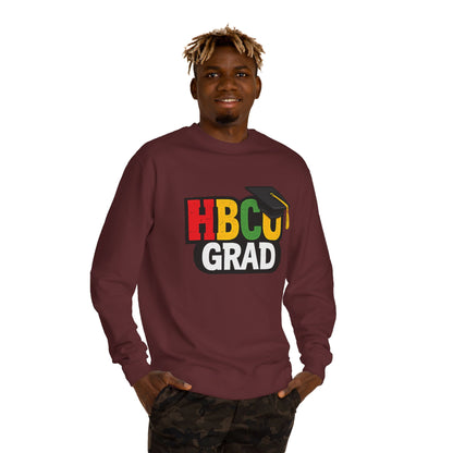 HBCU Grad Sweatshirt — Graduation Crewneck with Mortarboard