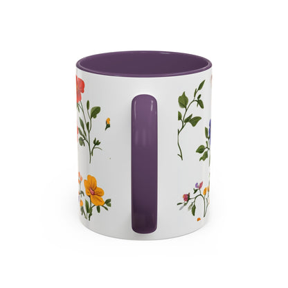 Floral "Her Love Is the Quiet Strength" Accent Coffee Mug — Inspirational Mother's Day Gift
