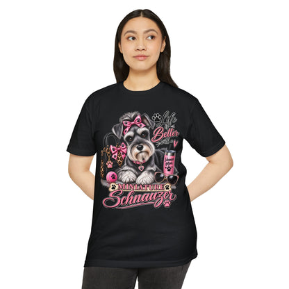 Miniature Schnauzer T-Shirt — "Life’s Better with a Miniature Schnauzer" Cute Dog Tee