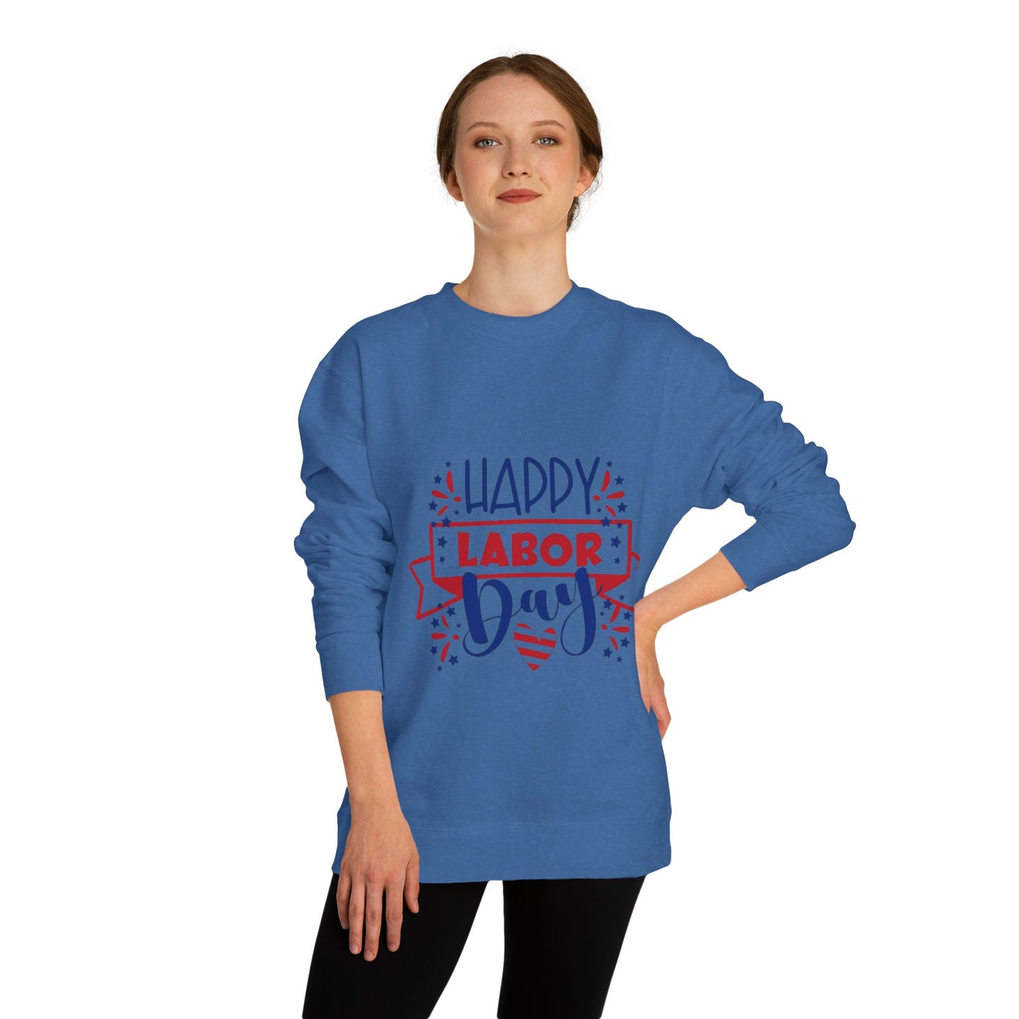 Labor Day Sweatshirt — "Happy Labor Day" Patriotic Crewneck