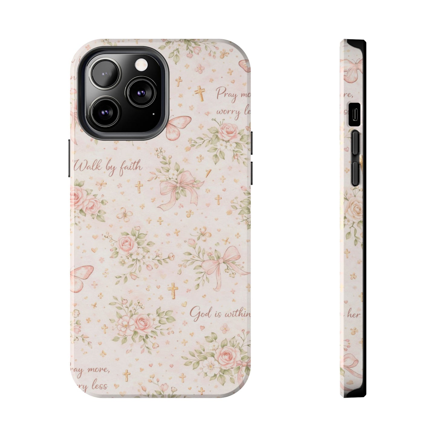 Walk By Faith Phone Case | Christian Floral iPhone Case