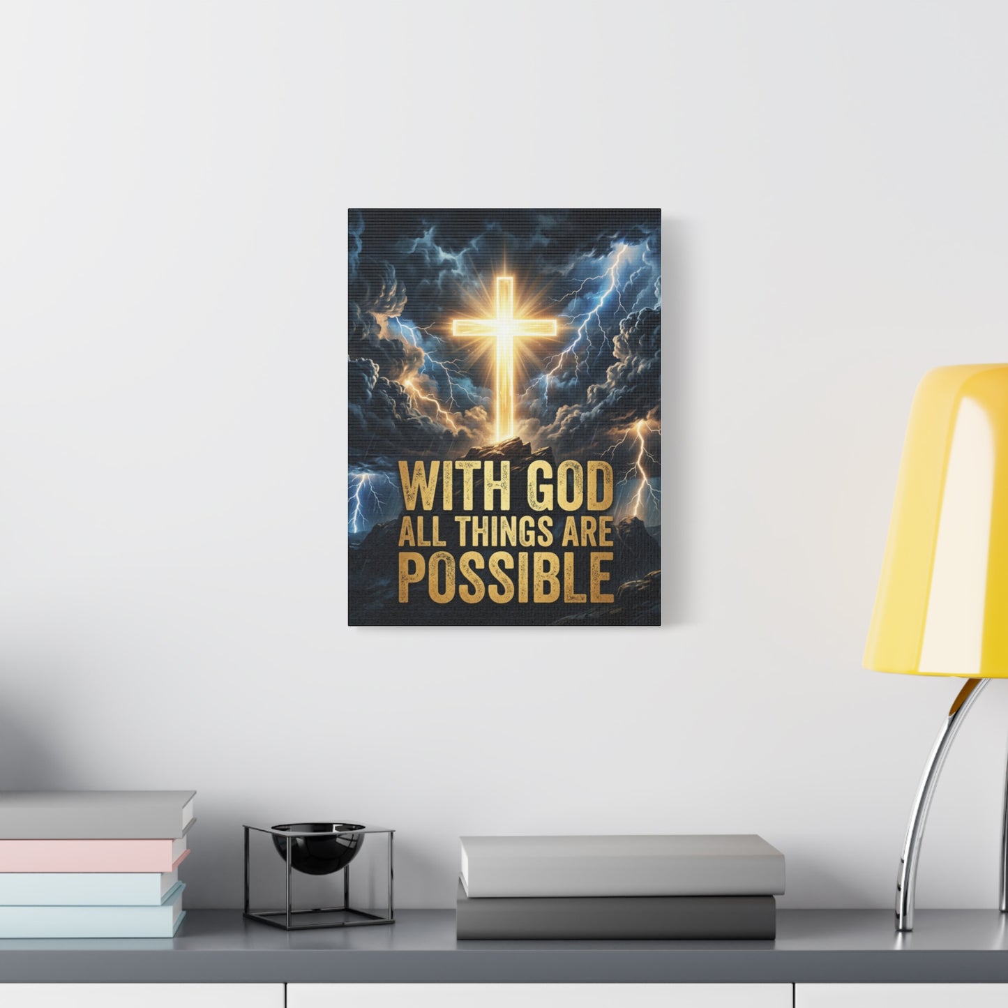 "With God All Things Are Possible" Canvas Wall Art
