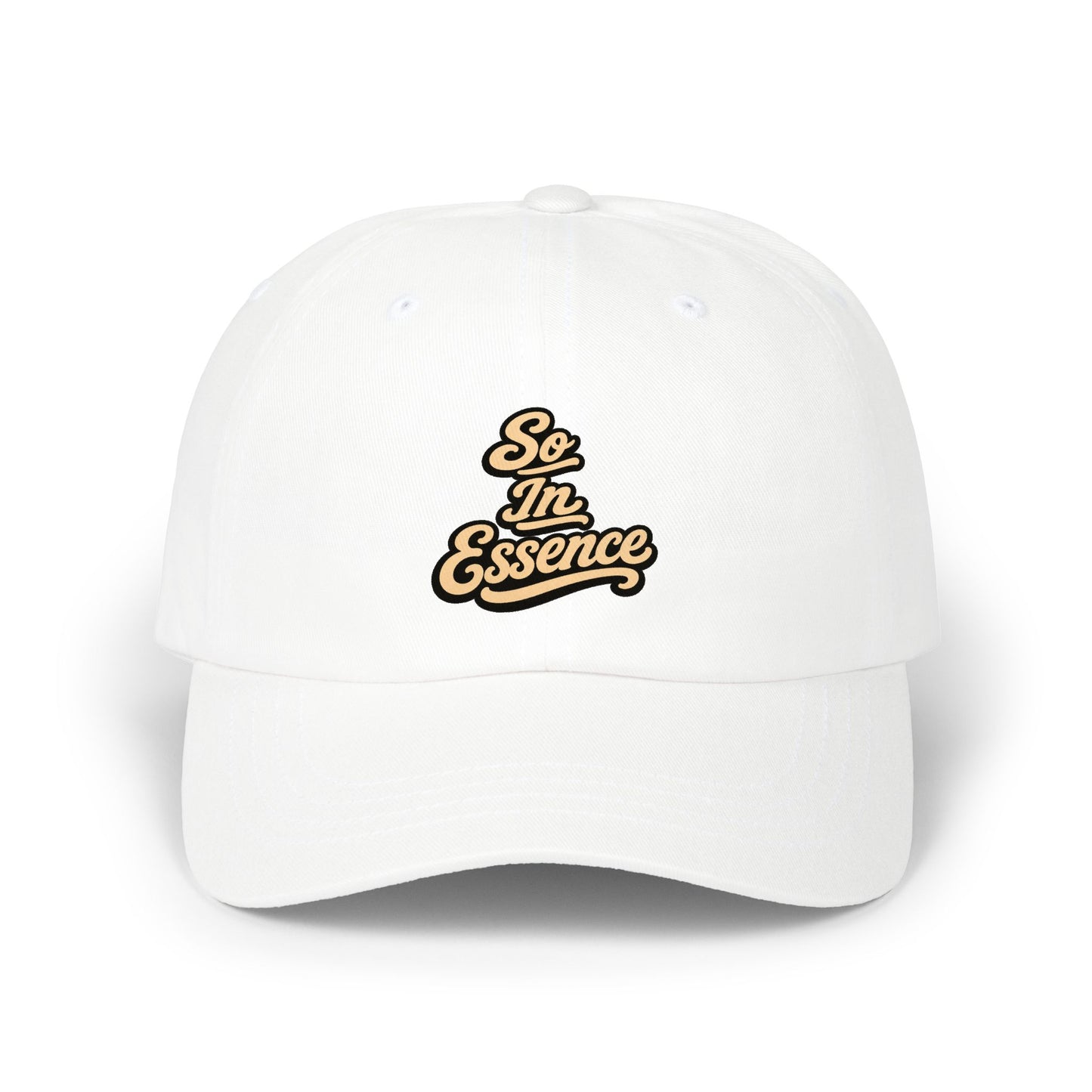 Dad Cap — "So In Essence" Embroidered Retro Script Hat