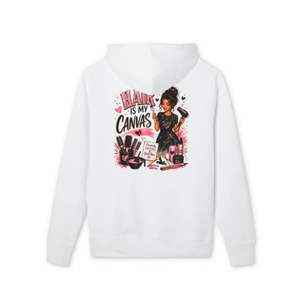 Hair Is My Canvas Hoodie — Black Beauty Salon Graphic Pullover