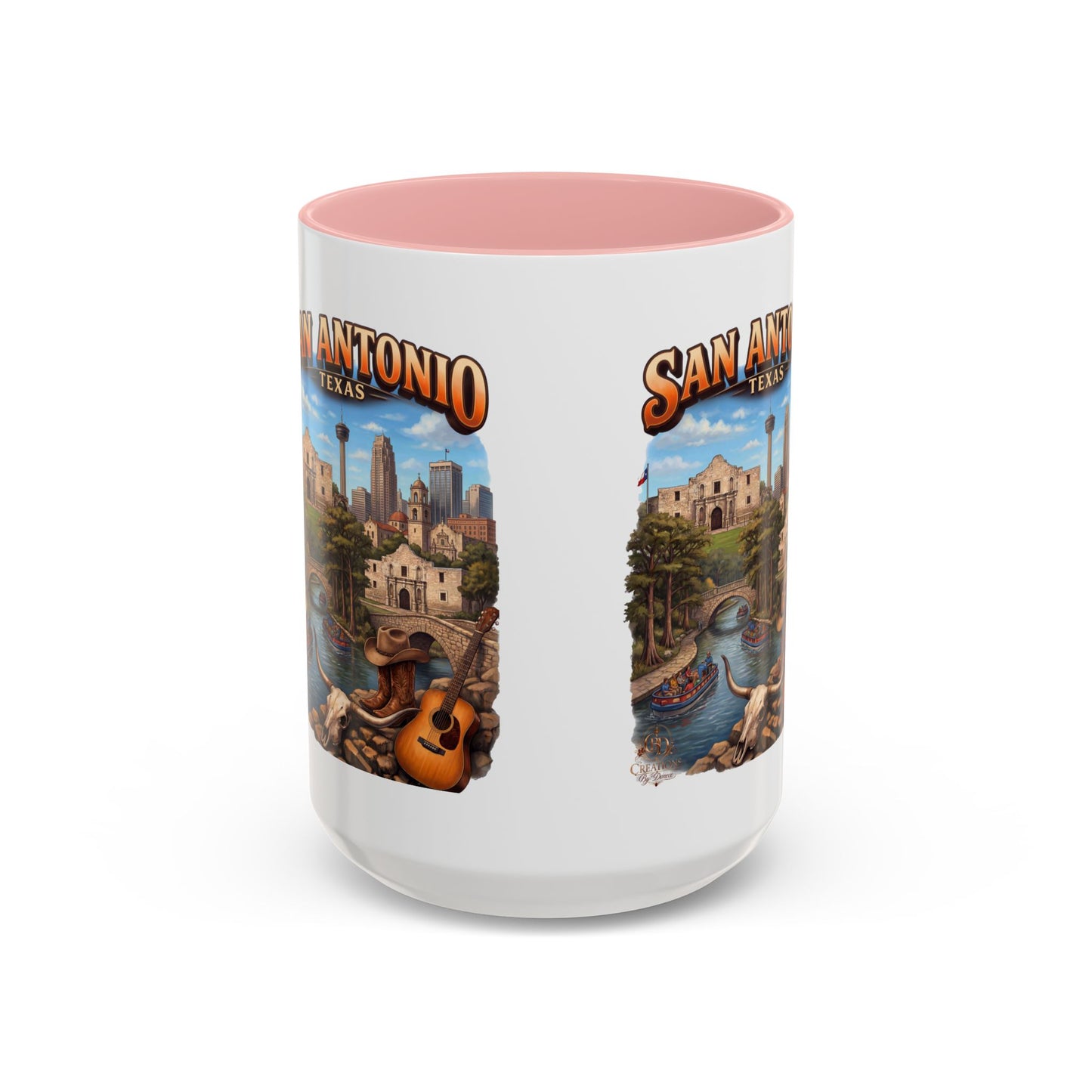 San Antonio Souvenir Coffee Mug – Texas Riverwalk Scenic Accent Mug (11/15oz)