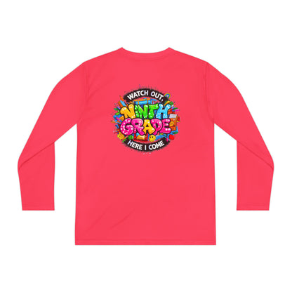 Ninth Grade Crewneck Long Sleeve — "Watch Out Ninth Grade Here I Come" Back-to-School Tee