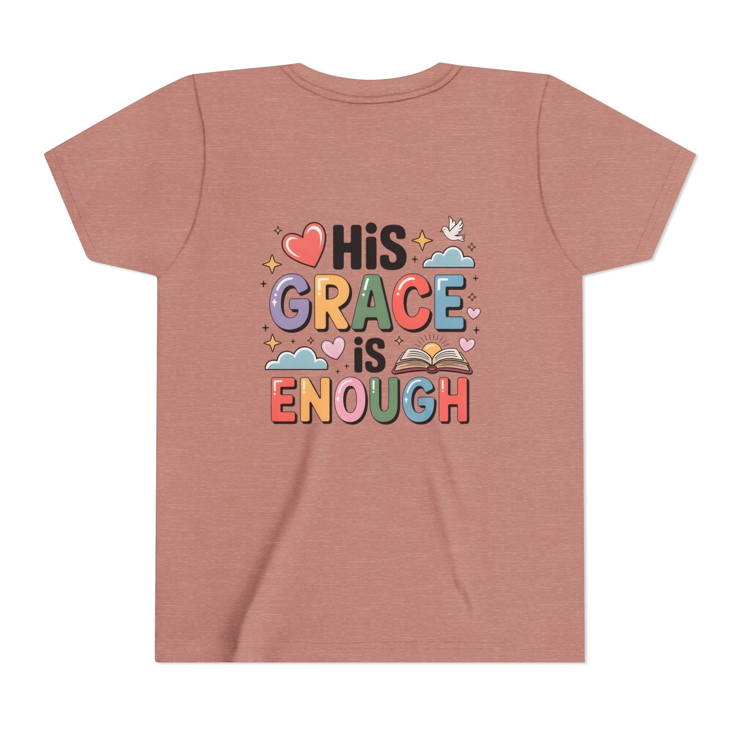 His Grace Is Enough Youth Tee — Christian Kids Inspirational Shirt