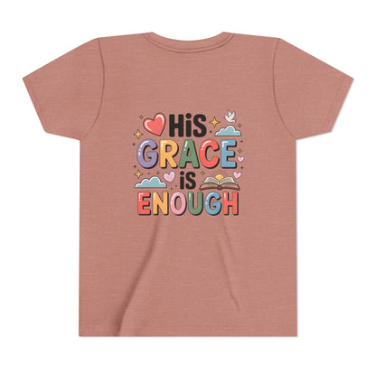 His Grace Is Enough Youth Tee — Christian Kids Inspirational Shirt
