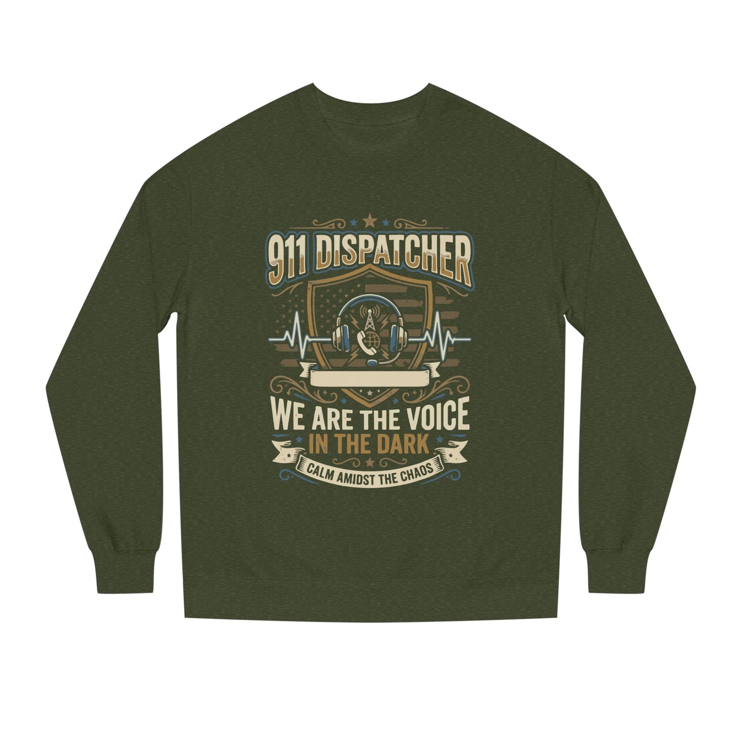 911 Dispatcher Crewneck Sweatshirt — "We Are The Voice In The Dark" Tribute