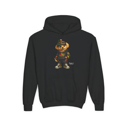 Kids Teddy Bear Hoodie — 'I Love My Culture' Streetwear Youth Sweatshirt