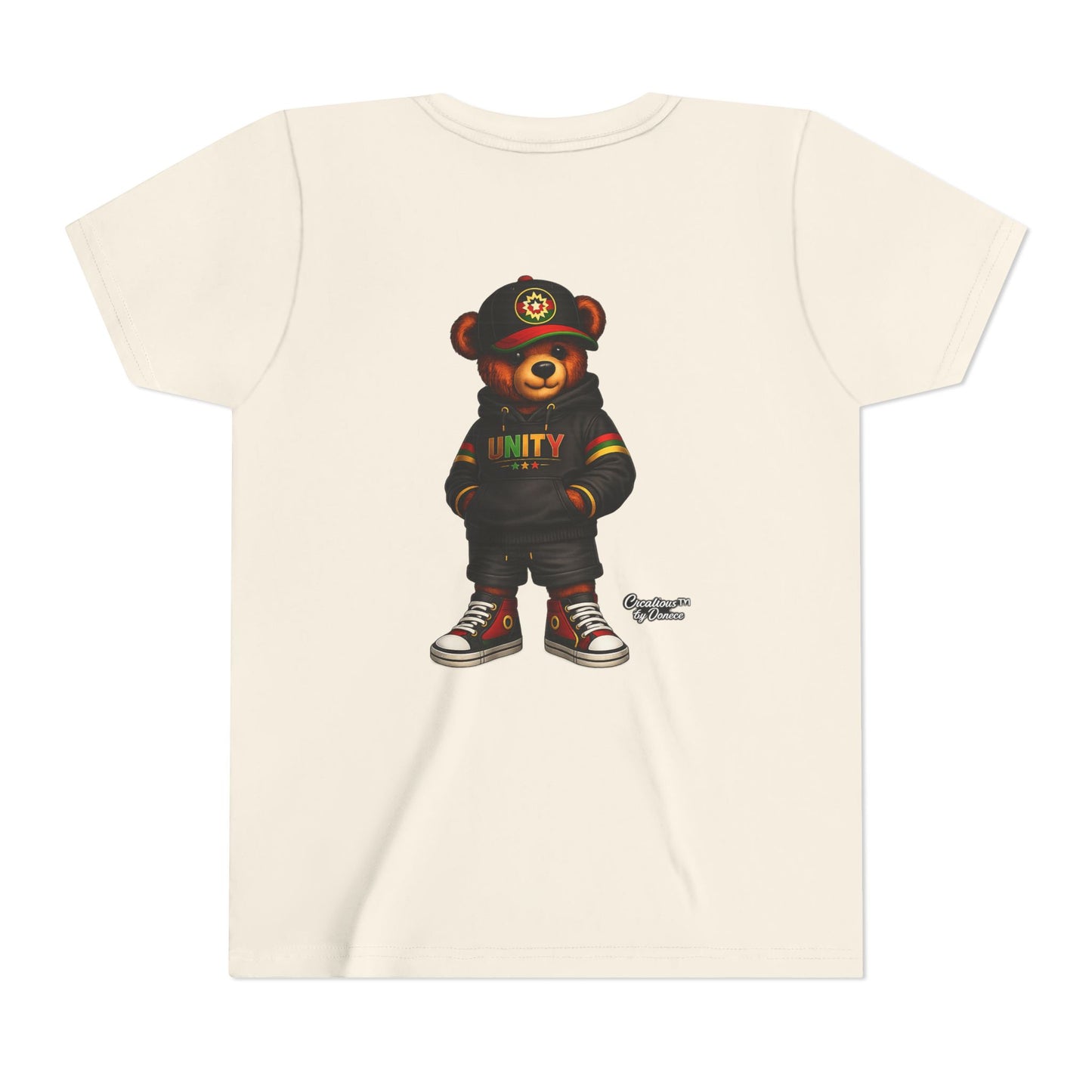 Youth T‑Shirt — Cool Bear Graphic Tee with 'UNITY' Hoodie Design