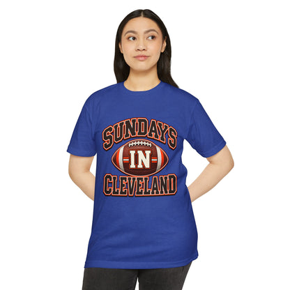 Sundays in Cleveland Football T-Shirt