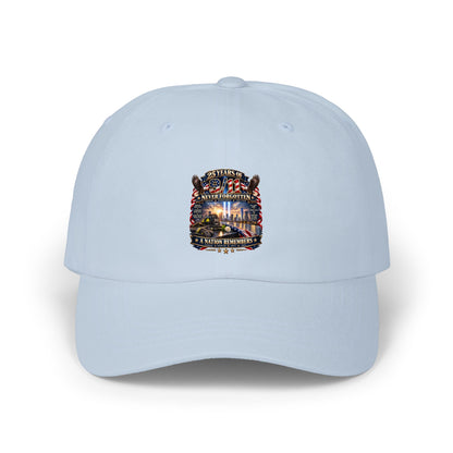 Dad Cap — Vintage Fireworks Night Skyline Embroidered Hat