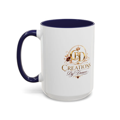 Accent Coffee Mug — Creations By Donece Logo Ceramic Mug (11/15 oz)