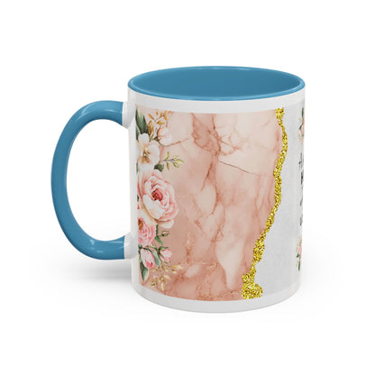 Mother's Heart Floral Accent Coffee Mug – “A Mother's Heart…Where Love Speaks the Loudest” (11/15oz)