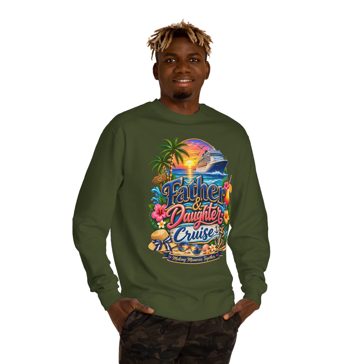 Father & Daughter Cruise Sweatshirt — Tropical Cruise Vacation Pullover