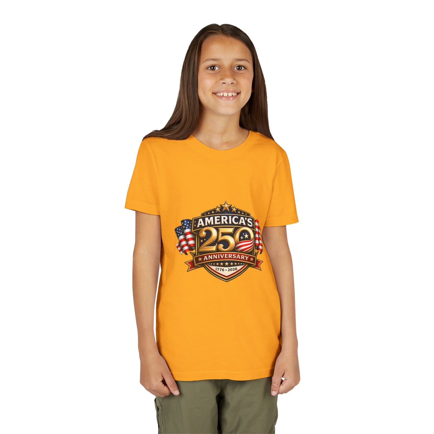 America's 250th Anniversary Youth Tee - Patriotic 1776–2026 Celebration Shirt