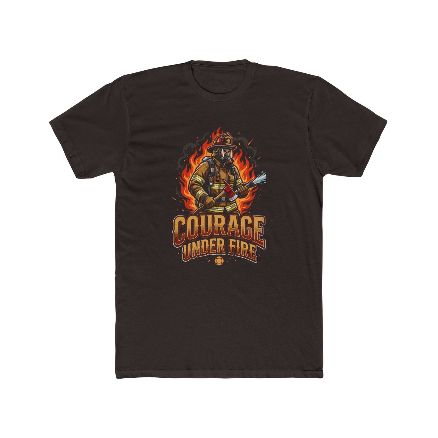 Firefighter T-Shirt — "Courage Under Fire" Graphic Tee