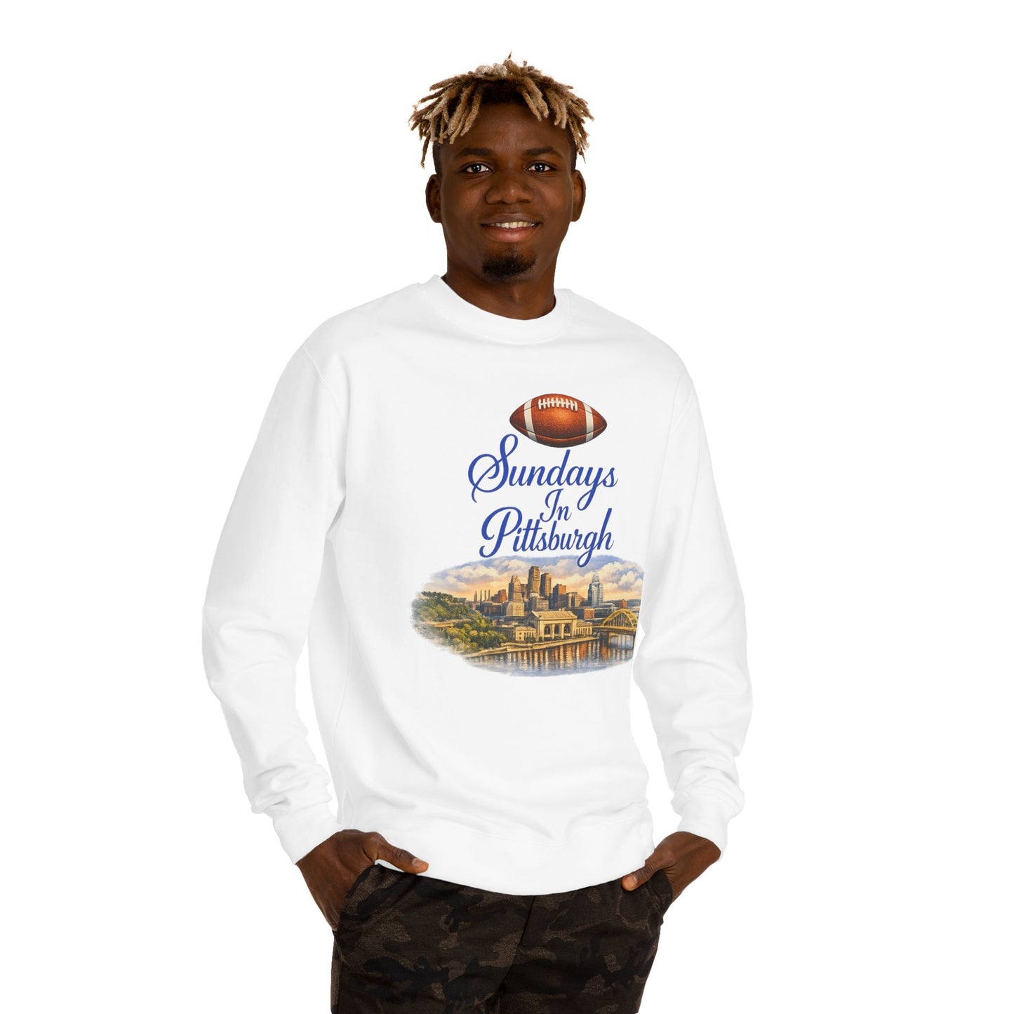 Sundays in Pittsburgh Sweatshirt — City Skyline Football Crewneck