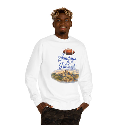 Sundays in Pittsburgh Sweatshirt — City Skyline Football Crewneck