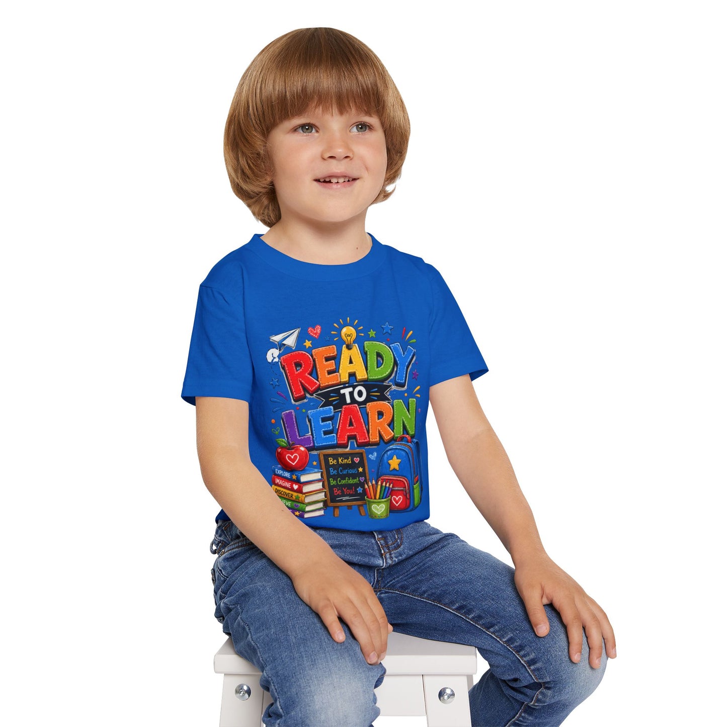 Toddler T-Shirt — "Ready to Learn" Back-to-School Kids Tee