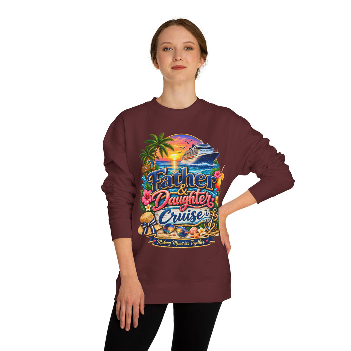 Father & Daughter Cruise Sweatshirt — Tropical Cruise Vacation Pullover