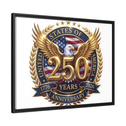250th United States Anniversary Framed Canvas Print