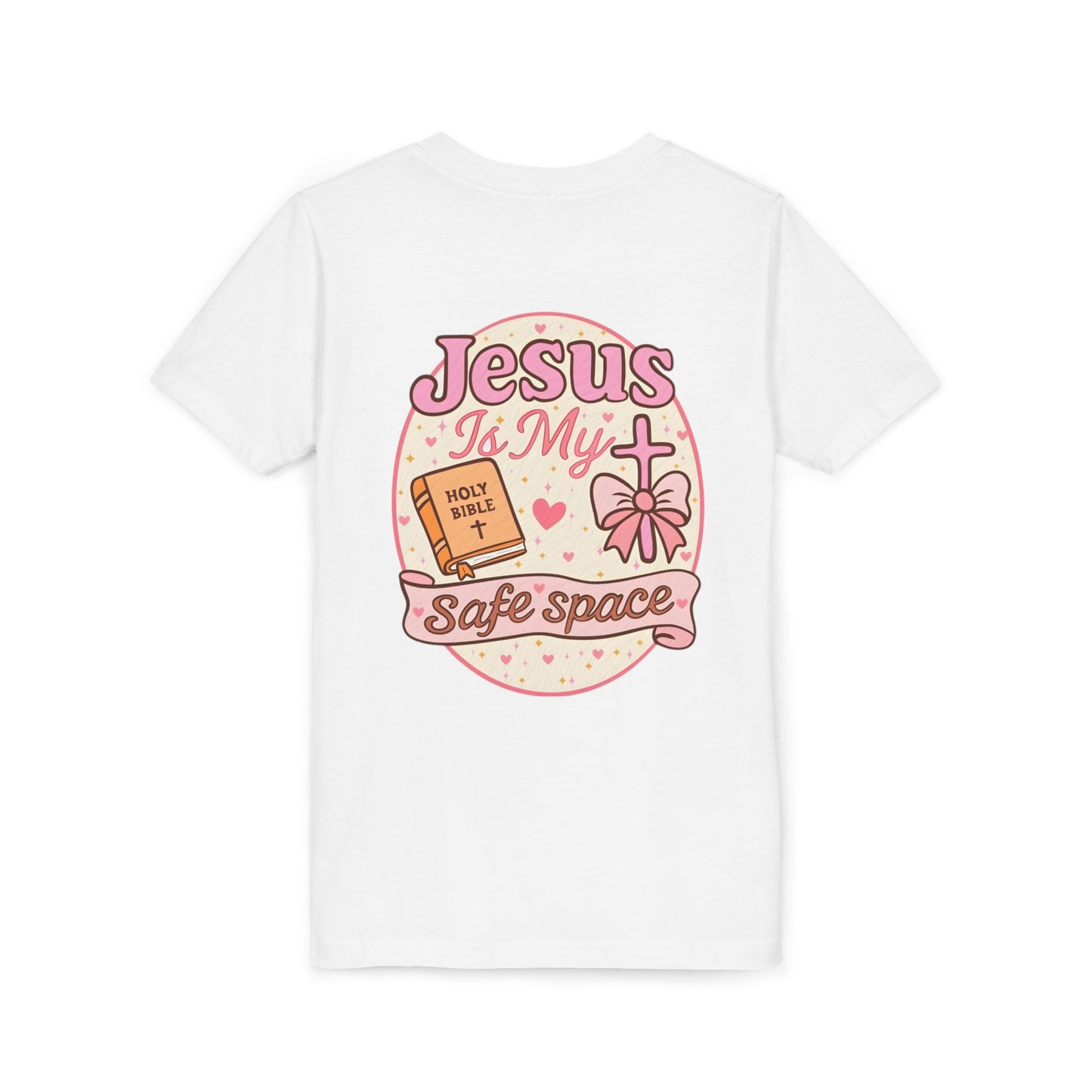 Youth Tee — "Jesus Is My Safe Space" Christian Kids T-Shirt